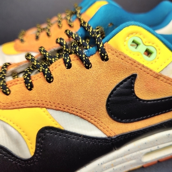 Nike Air Max 1 Multi Mix 2020 Phantom Black Starfish Sneakers Men's Shoes Size 8 - Picture 6 of 10